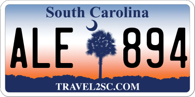 SC license plate ALE894
