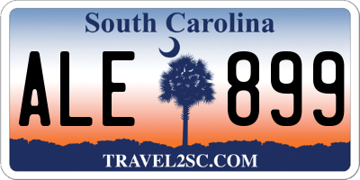 SC license plate ALE899