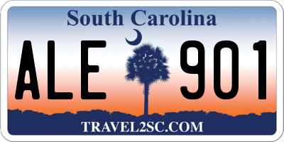 SC license plate ALE901