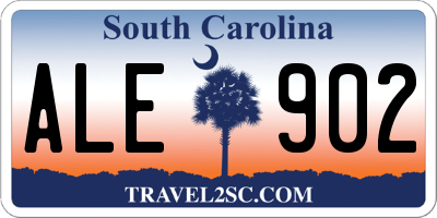 SC license plate ALE902