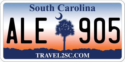 SC license plate ALE905