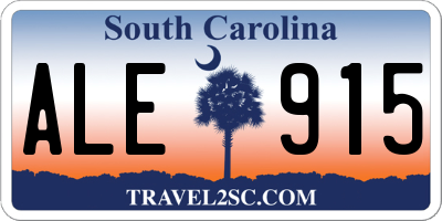 SC license plate ALE915