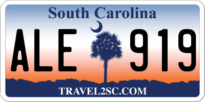 SC license plate ALE919