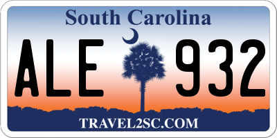 SC license plate ALE932