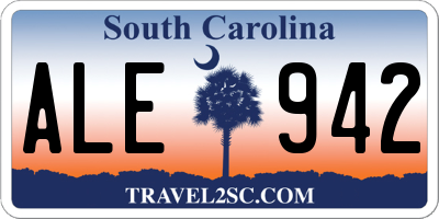 SC license plate ALE942