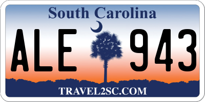 SC license plate ALE943