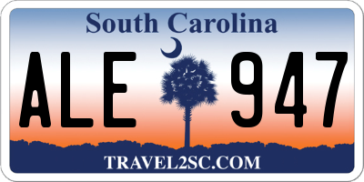 SC license plate ALE947
