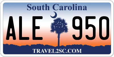 SC license plate ALE950