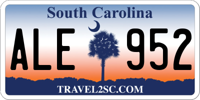 SC license plate ALE952