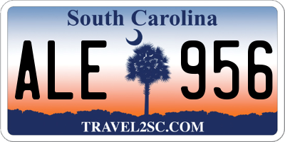 SC license plate ALE956