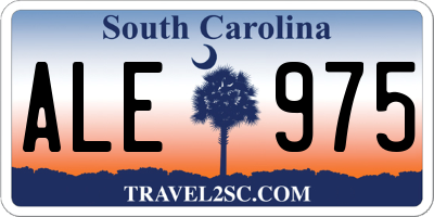 SC license plate ALE975