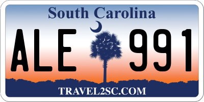 SC license plate ALE991