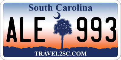 SC license plate ALE993