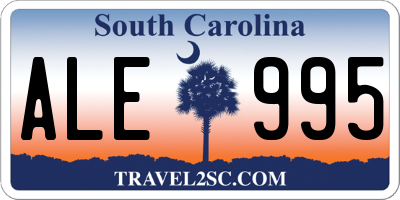 SC license plate ALE995