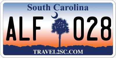 SC license plate ALF028