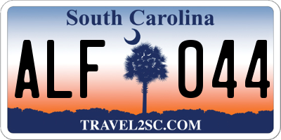SC license plate ALF044