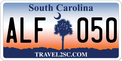 SC license plate ALF050