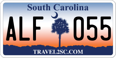 SC license plate ALF055