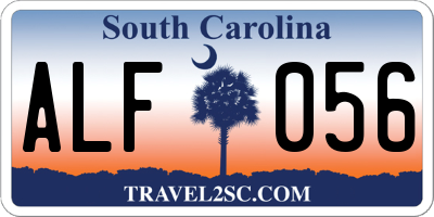 SC license plate ALF056
