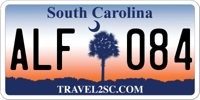 SC license plate ALF084