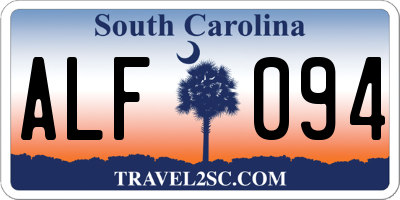 SC license plate ALF094