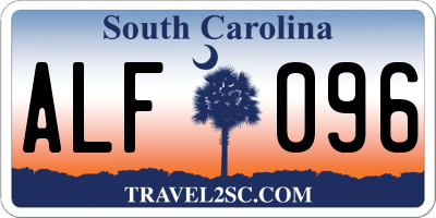 SC license plate ALF096