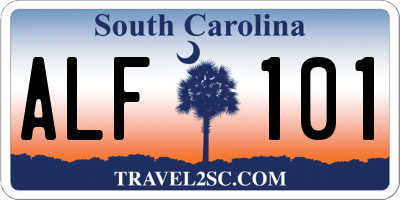SC license plate ALF101