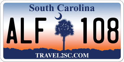 SC license plate ALF108