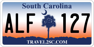 SC license plate ALF127