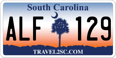 SC license plate ALF129