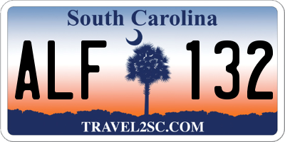 SC license plate ALF132