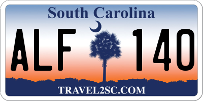 SC license plate ALF140