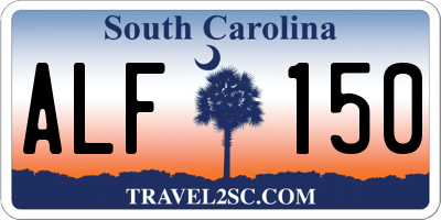 SC license plate ALF150