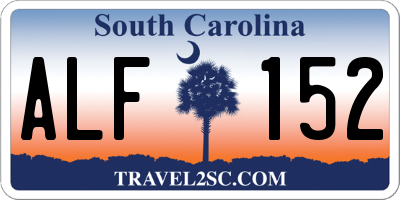 SC license plate ALF152
