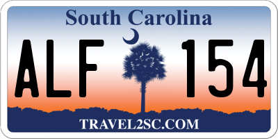 SC license plate ALF154