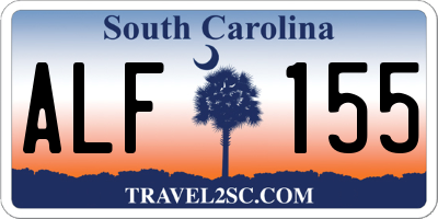 SC license plate ALF155