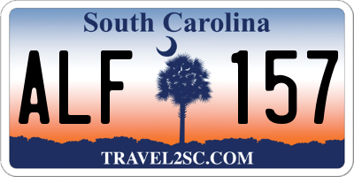 SC license plate ALF157