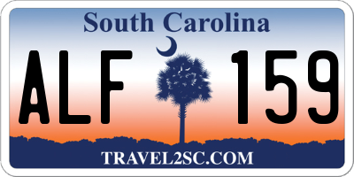 SC license plate ALF159