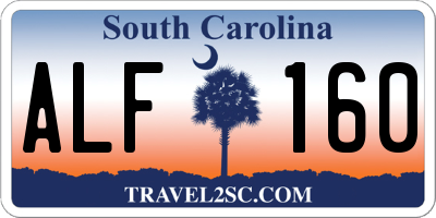 SC license plate ALF160