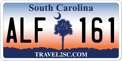 SC license plate ALF161