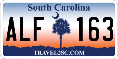 SC license plate ALF163