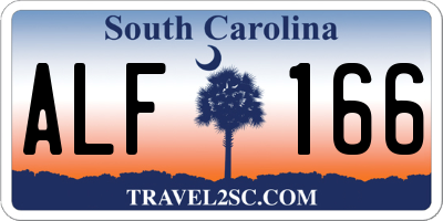 SC license plate ALF166