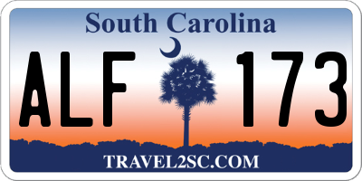 SC license plate ALF173
