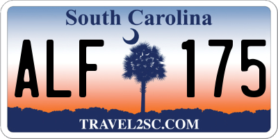 SC license plate ALF175