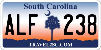SC license plate ALF238