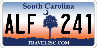 SC license plate ALF241