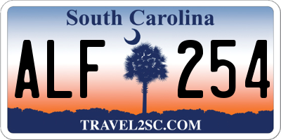 SC license plate ALF254