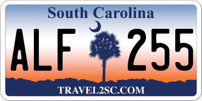 SC license plate ALF255