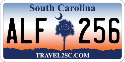 SC license plate ALF256