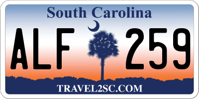 SC license plate ALF259
